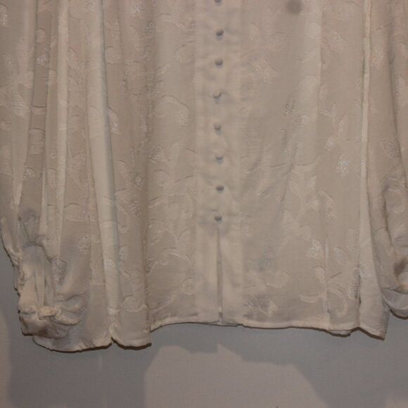 CeCe White Polyester Casual Long Sleeve Shirts Women's Size 3X - Picture 3 of 9